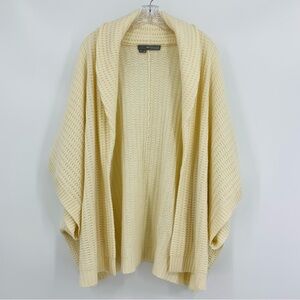 360 Sweater Cardigan Wrap Cashmere Open Front Oversized Ivory Size XS